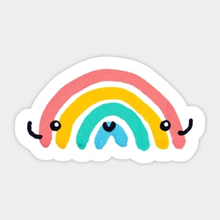 Happy Rainbow - Cute Rainbow - Kawaii Rainbow Sticker